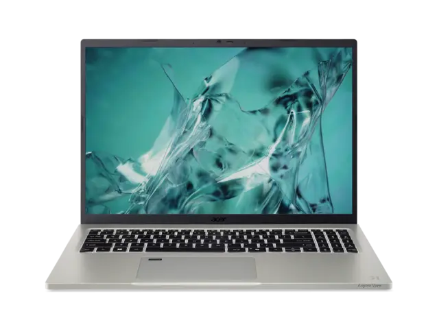 Grey Acer Aspire Vero 16 AV16-71P laptop open from the front