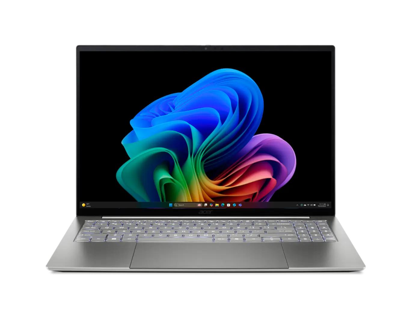Grey Acer Swift 16 AI SF16-71T laptop open from the front